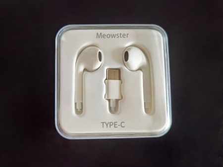 Meowster earphone, with Connector in Ear Headphones with Built in Microphone Hands Free Calling and Track Controls, White For Discount