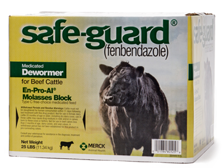 Merck Safe-Guard®  (fenbendazole) ENPROAL Molasses Deworming Supplement Block (Medicated) For Cheap