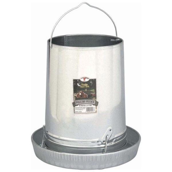 LITTLE GIANT HANGING POULTRY FEEDER W PAN GALV Cheap