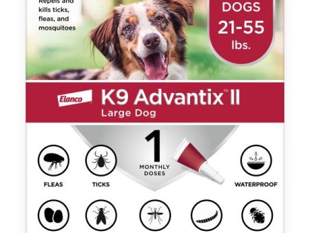 K9 Advantix II Flea, Tick & Mosquito Treatment & Prevention for Large Dogs Hot on Sale